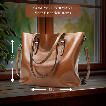 Nicole | Draag haar de hele dag — Leren Schoudertas