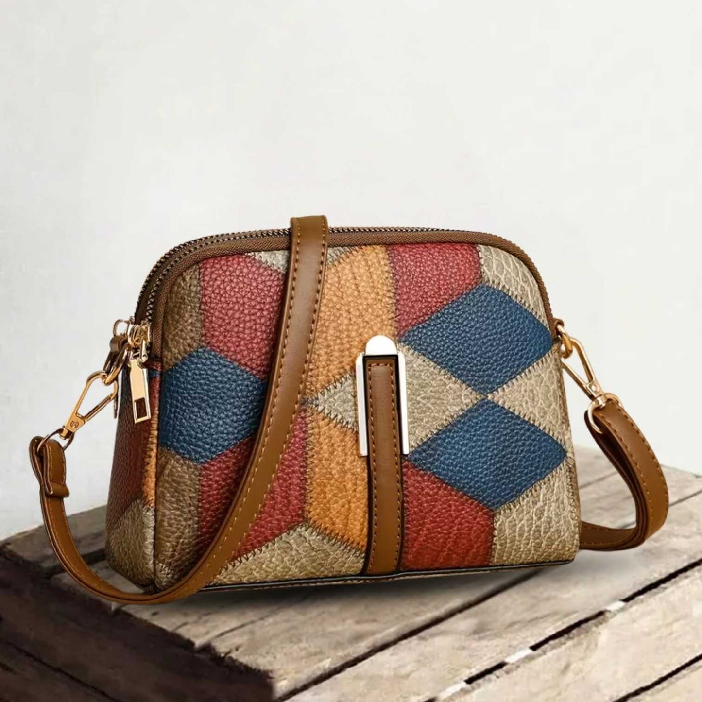 Sofia | Opvallend en uniek — Leren Mini Tas met Kleur