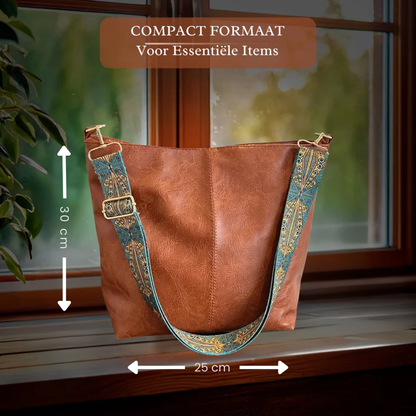 Chelsey | Ruim en overzichtelijk — Leren Werktas met vakken