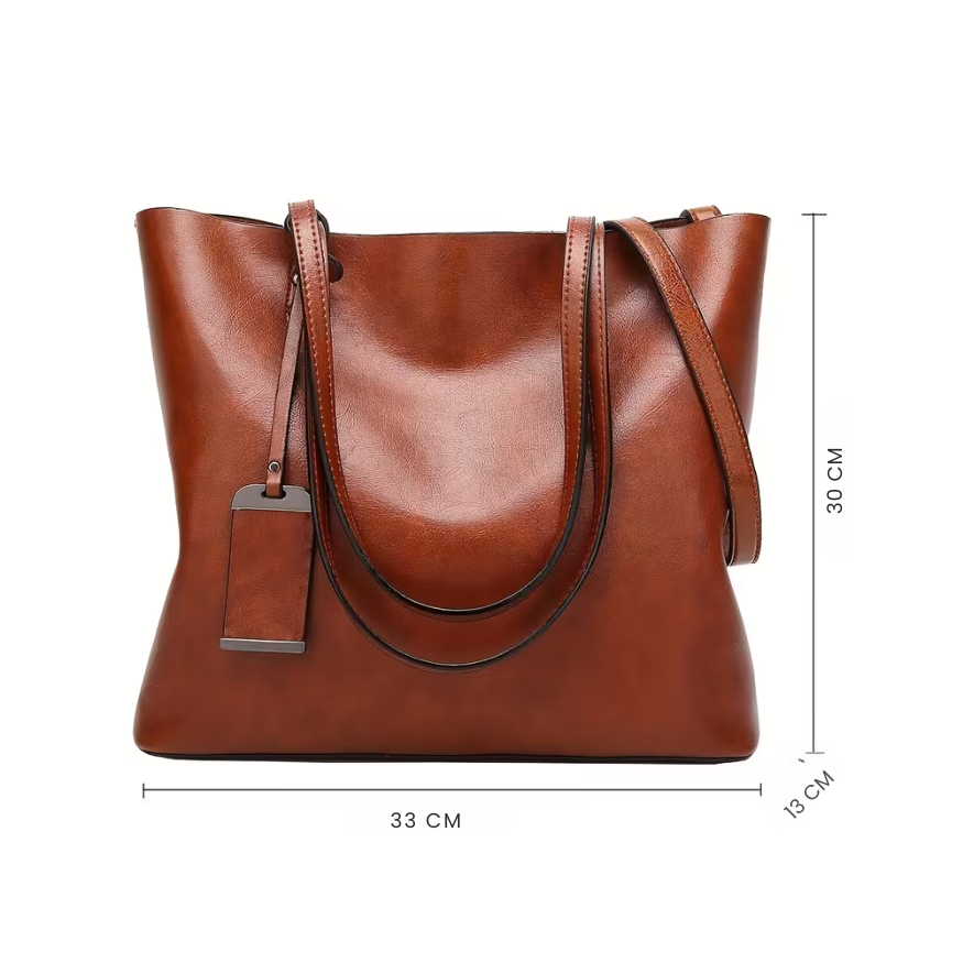 Mira | Laptop mee, handen vrij — Ruime Leren Tote