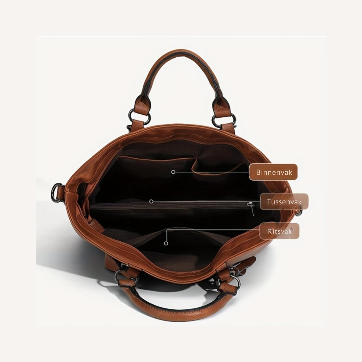 Charlotte | Fijn te dragen — Comfortabele Leren Schoudertas