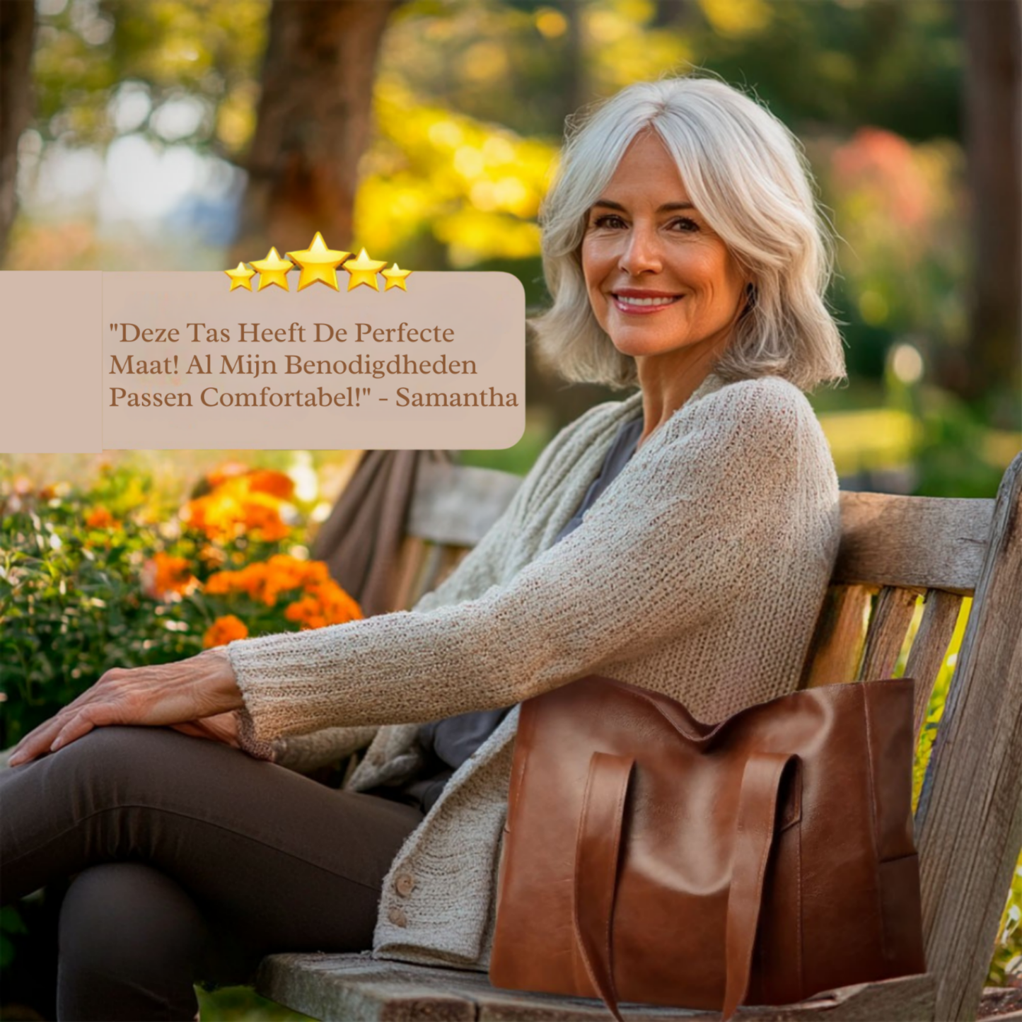 Martha | Gaat lang mee — Stevige Leren Handtas