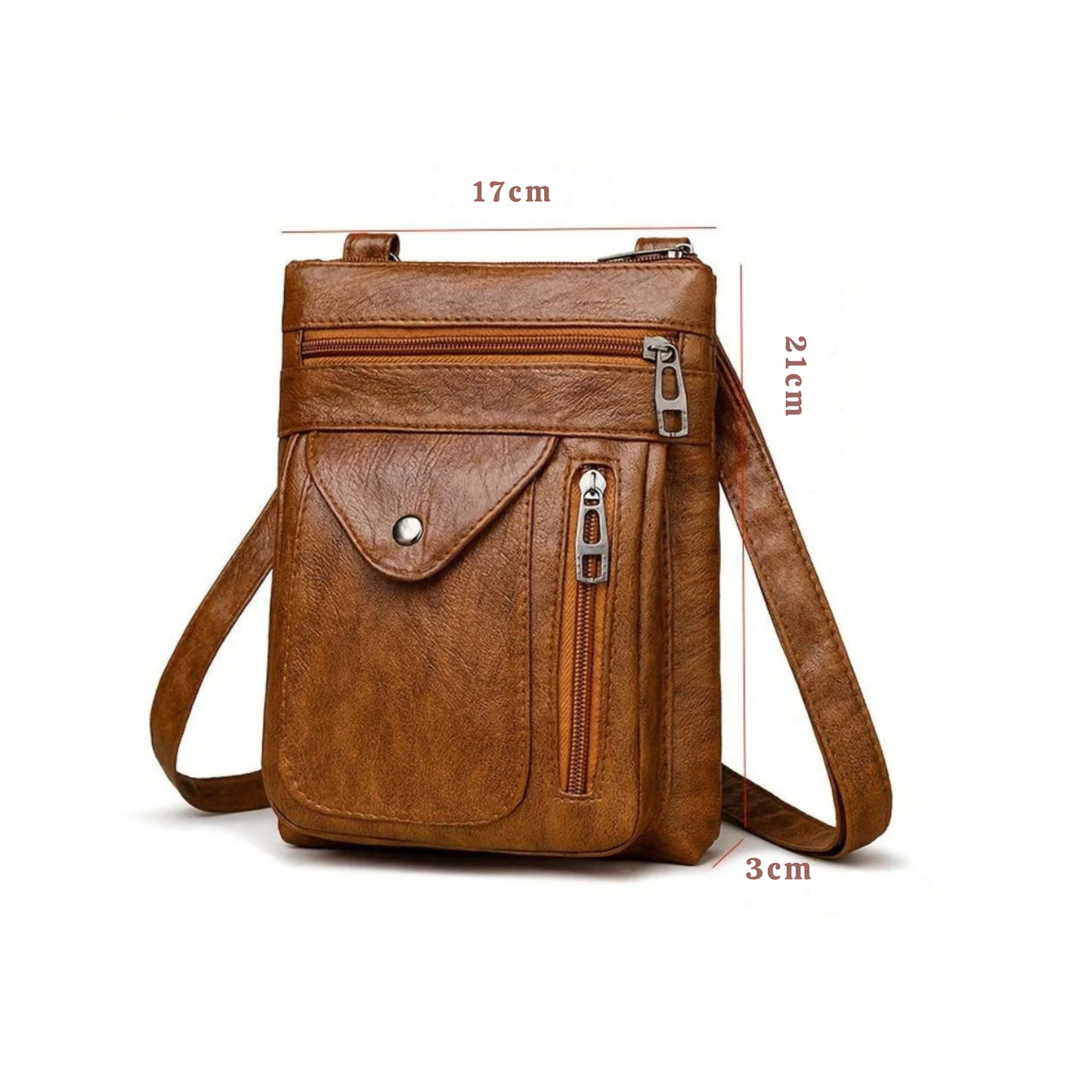 Lina | Vintage gevoel, dagelijks comfort — Leren Schoudertas