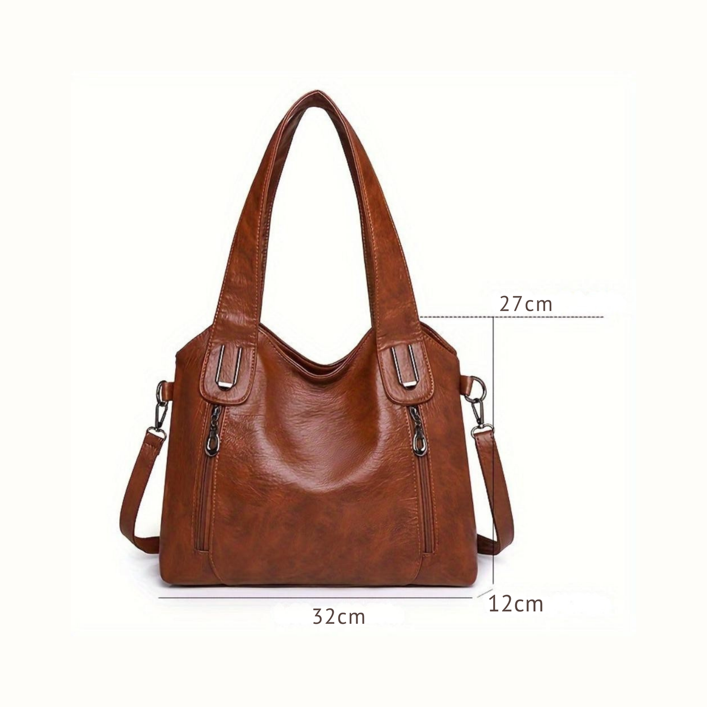 Emma | Tijdloos en vertrouwd — Retro Leren Schoudertas