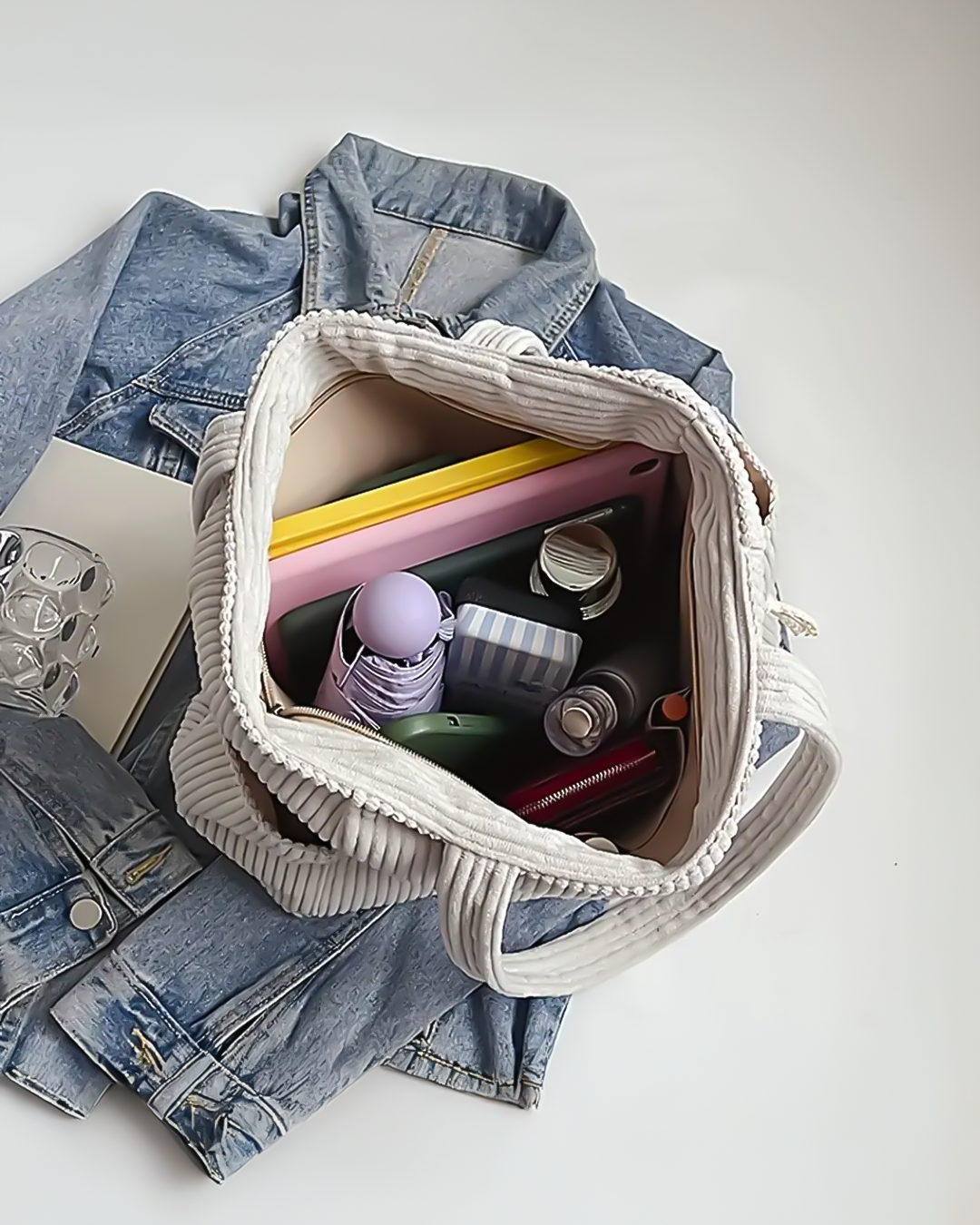 Sienna | Ruim en opvallend — Leren Tote met Koorddetail