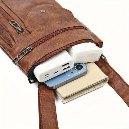 Lina | Vintage gevoel, dagelijks comfort — Leren Schoudertas