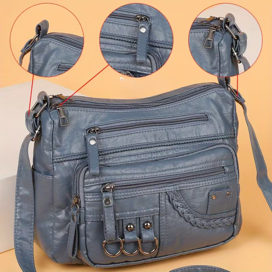 Elara | Alles erin, niets vergeten — Ruime Leren Schoudertas