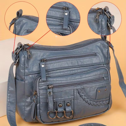 Elara | Alles erin, niets vergeten — Ruime Leren Schoudertas