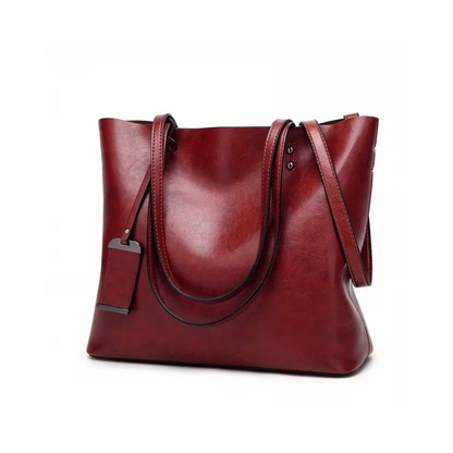 Mira | Laptop mee, handen vrij — Ruime Leren Tote