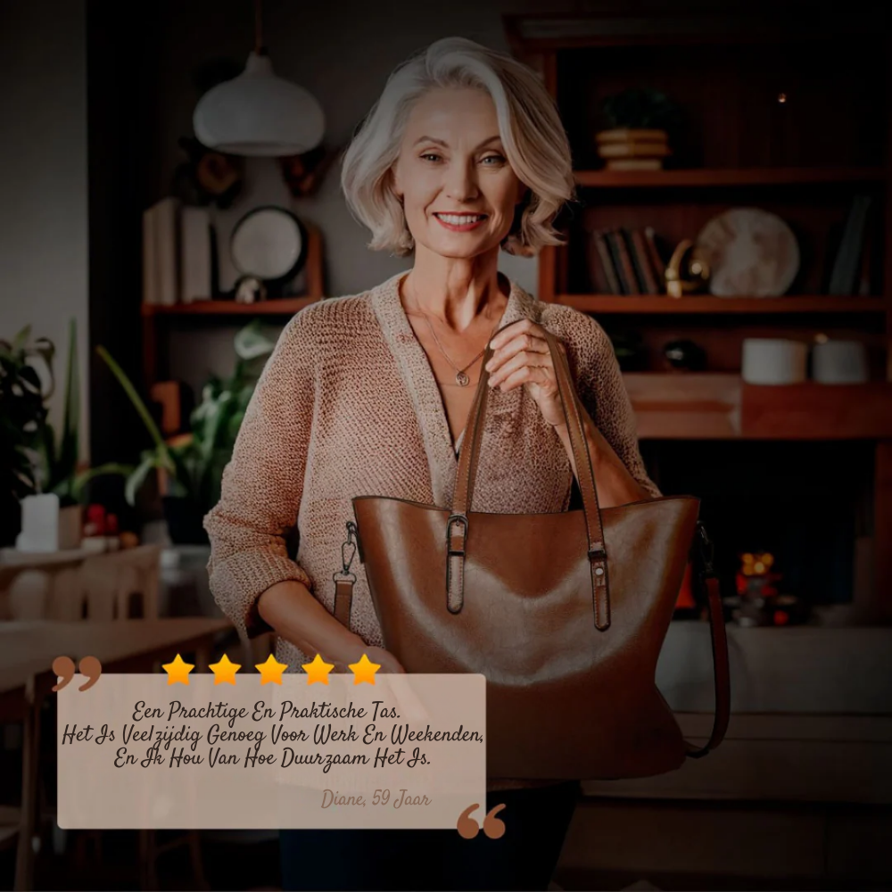Nicole | Draag haar de hele dag — Leren Schoudertas