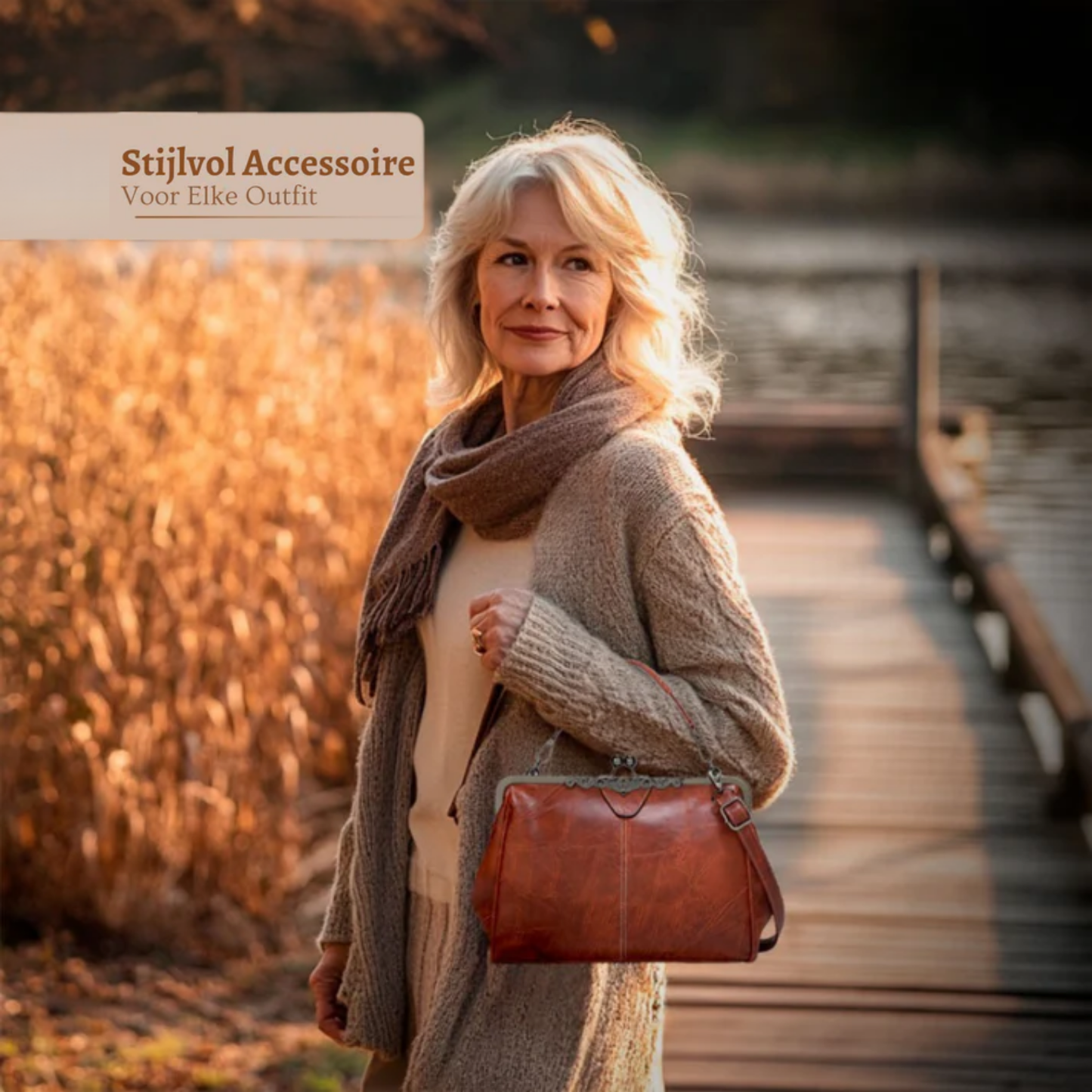 Johanna | Altijd verzorgd — Tijdloze Leren Handtas