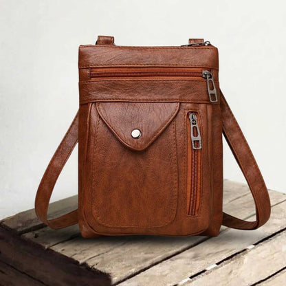 Lina | Vintage gevoel, dagelijks comfort — Leren Schoudertas