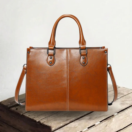 Elegante | Van werk tot avonduit — Leren Tote Tas