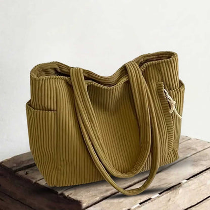 Sienna | Ruim en opvallend — Leren Tote met Koorddetail