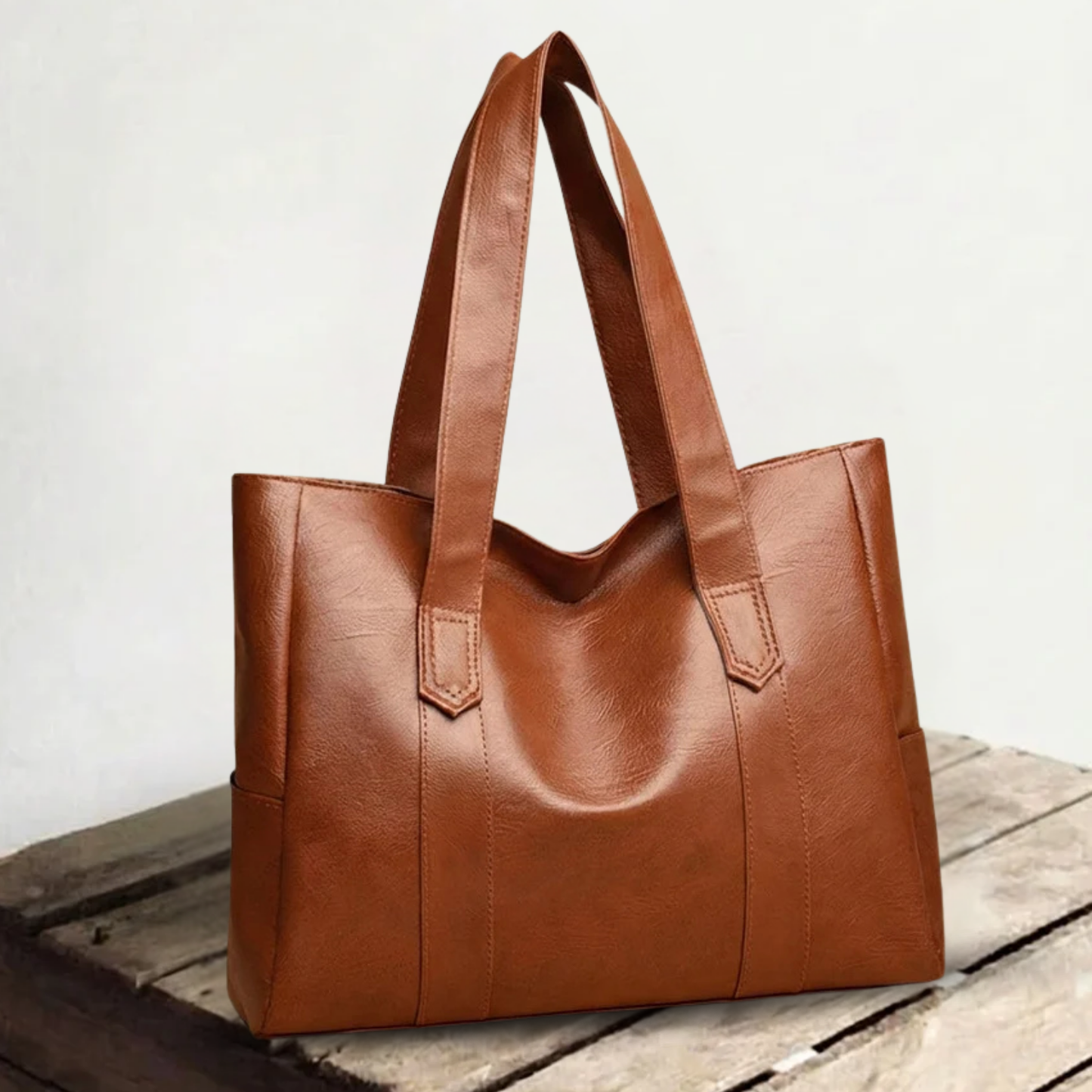 Martha | Gaat lang mee — Stevige Leren Handtas