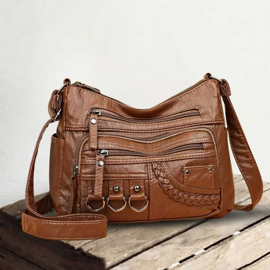 Elara | Alles erin, niets vergeten — Ruime Leren Schoudertas